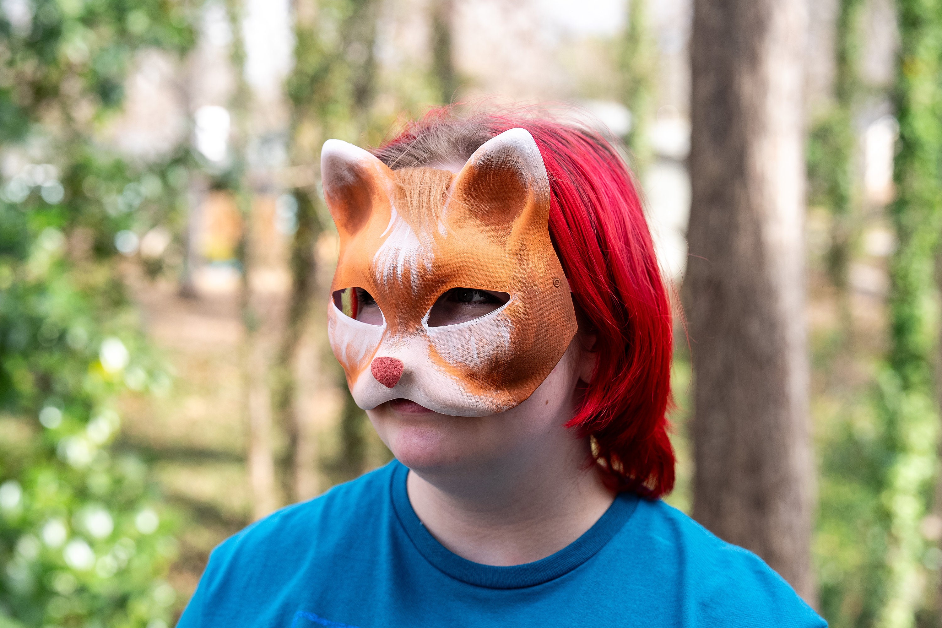 Orange Ginger Tabby Therian Cat Mask Etsy