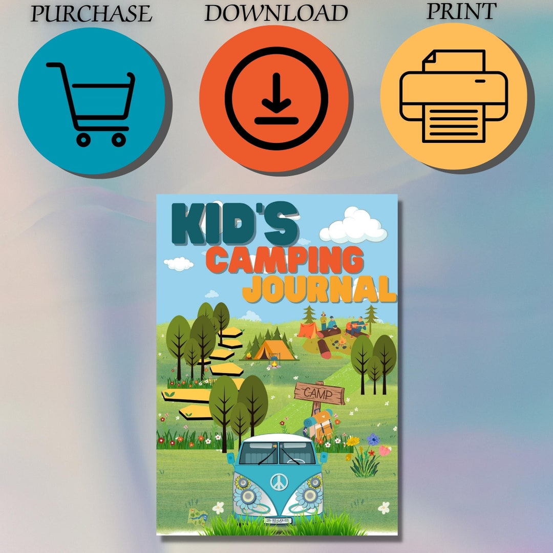 Kid's Camping Journal Printable DIY Camp Diary for Childreninstant