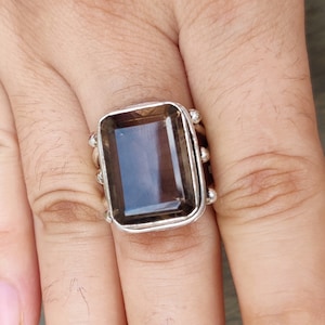 Smoky Quartz Ring, 925 Silver Sterling Ring, Gemstone Ring, Smoky Quartz Jewelry, Women Ring, Beautiful Ring, Statement Ring, Silver Jewelry