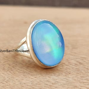 Aurora Opal Ring, Opal Jewelry, Statement Ring, Women Ring, Silver Jewelry, Promise Ring, Opal Ring, Handmade Gift, Gift For Her, Women Ring