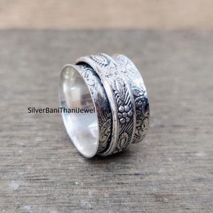 Silver Spinner Ring, 925 Silver Sterling Ring, Silver Ring, Meditation Ring, Silver Jewelry, Spinner Ring, Silver Jewelry, Handmade Ring