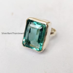 Aquamarine Ring, Aqua Ring, Handmade Jewelry, Silver Ring, 925 Sterling Silver Ring, Aquamarine Jewelry, Statement Ring, Women Ring