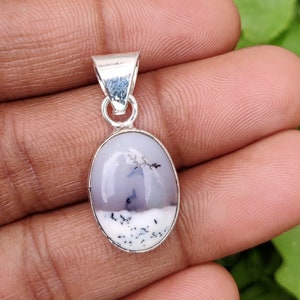 Dendritic Opal Pendant, Dendritic Opal Jewelry, Gemstone Pendant, 925 Silver Pendant, Opal Pendant, Silver Pendant, Dendritic Pendant