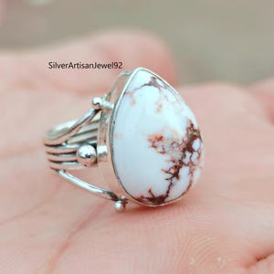 Wild Horse Ring, 925 sterling Silver Ring, Gemstone Ring, Wild Horse Gemstone Ring, Magnesite Ring, Women Ring, Promise Ring, Silver Ring