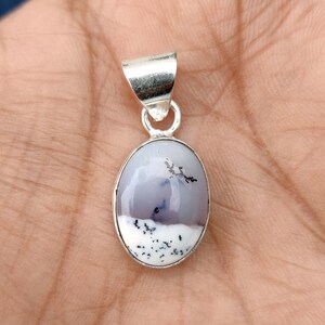 Dendritic Opal Pendant, Dendritic Opal Jewelry, Gemstone Pendant, 925 Silver Pendant, Opal Pendant, Silver Pendant, Dendritic Pendant