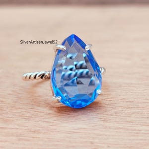 Iolite Ring, 925 Sterling Ring, Wedding Ring, Silver Ring, Anniversary Gift, Gemstone Ring, Gift For Her, Iolite Jewelry, Women Ring, Gifts