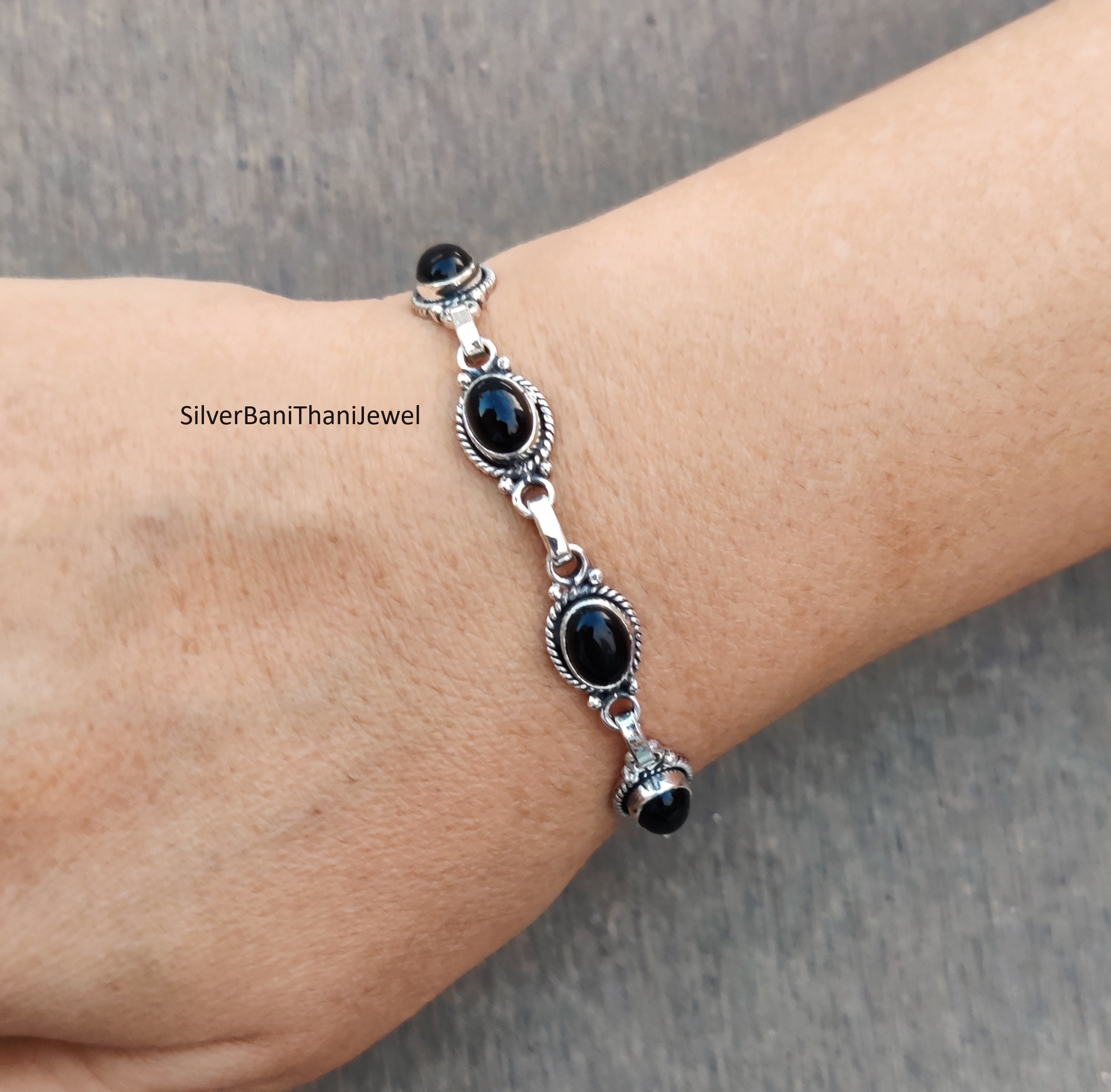 SILVER925 ONYX DESIGN BRACELET/シルバー/ブレス ブレスレット