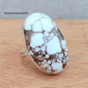 Wild Horse Ring, 925 sterling silver Ring, Handmade Ring, Wild Horse Gemstone Ring, Magnesite Ring, Women Ring, Wedding Ring, Promise Ring