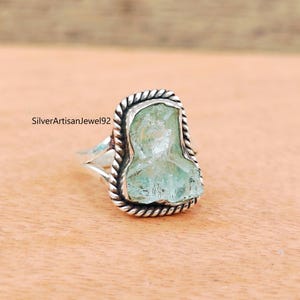 Aquamarine Ring, 925 Sterling Silver Ring, Aquamarine Jewelry, Statement Ring, Women Ring, Silver Jewelry, Promise Ring, Handmade Jewelry