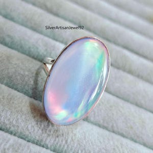 Aurora Opal Ring, Opal Ring, Silver Ring, Handmade Gift, Opal Jewelry, Gift For Her, Statement Jewelry, Aurora Opal Jewelry, Promise Ring
