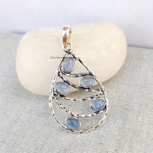 Tanzanite Pendant, 925 Silver Sterling Pendant, Women Necklace, Tanzanite Jewelry, Silver Necklace, Handmade Pendant, Gemstone Pendant