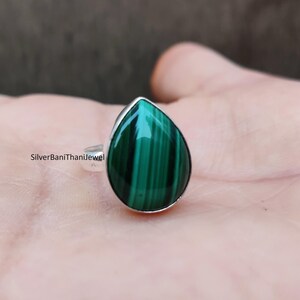 Malachite Ring, 925 Silver Sterling Ring, Women Ring, Malachite Jewelry, Silver Ring, Handmade Jewelry, Gemstone Ring, Beautiful Ring