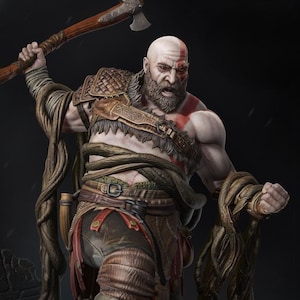 Warrior God STL File: GoW Spartan Warrior 3D Print Model