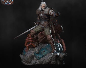 Witch Hunter STL File | High-Quality 3D Model for 3D Printing | Witcher Figurine | Digital Download | Video Game Character