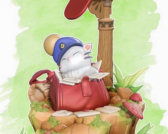 Mail Moogle STL 3D Druck Modell: FF Figur (Digitaler Download
