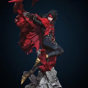 Red Coat Shadow Cloaked Fighter STL File – 3D Printable Miniature for Tabletop Games & DIY 3D Printing Enthusiasts Digital Download