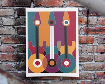 Abstract Wall Art   | Abstract Art Poster | Art Print Abstract |  | Room Décor | Modern Art | Pop Art | Music Wall Art Music Lovers Art