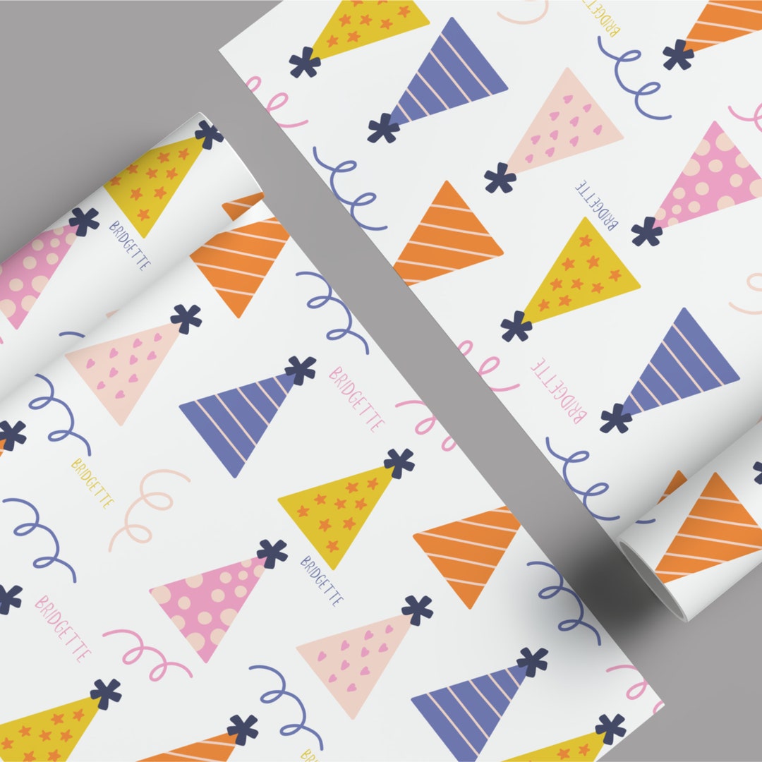 Personalized Wrapping Paper Name Birthday | Fun Wrapping Paper | Kids ...