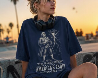 Chemise Benjamin Franklin | T-shirt graphique America 250 | Streetwear vintage patriotique