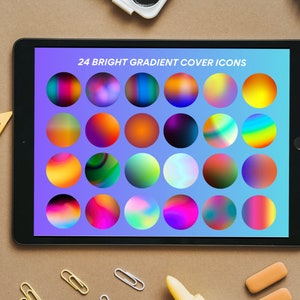 24 Bright Gradient Highlight Cover Icons