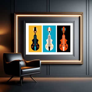 Arte abstracto de la pared / Cartel de arte abstracto / Impresión de arte abstracto / / Decoración de la habitación / Arte moderno / Arte pop / Música Arte de la pared Arte de los amantes de la música