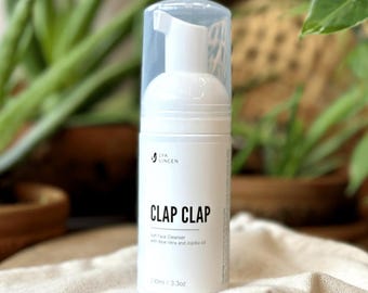 LYA LINCEN Facial cleansing foam ClapClap, natural Coconut surfactants, Aloe Vera extract, Jojoba oil, Vitamin B5, Ylang Ylang & Sandalwood