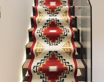Tappeto Kilim fatto a mano - Tappeto in juta multicolore, tappeto in lana Kilim Dhurrie, tradizionale, tappeto personalizzato, 2,5x22, 2,5x26, 2,5x30 piedi, tappeto rosso per scale