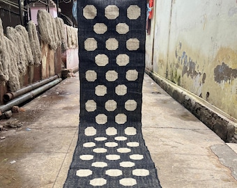 Stair Kilim Runner Rug - Vintage Stair Runner Rug Handmade Jute Runner Wool Stair Runner Hallway Entryway Runner Handwoven Outdoor Runner