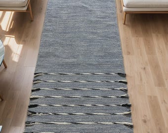 Esterilla de yoga de algodón orgánico - Alfombra de ejercicio antideslizante tejida a mano y ecológica color mostaza, 60 x 180 cm, alfombra de oración india para la práctica de yoga.