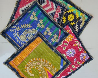 Mixed Assorted Set Of 5 Pcs Vintage Kantha hanging loop towel,Handmade Colorful towel,Tea towel,Kitchen towel, Soft towel, Cotton towel,