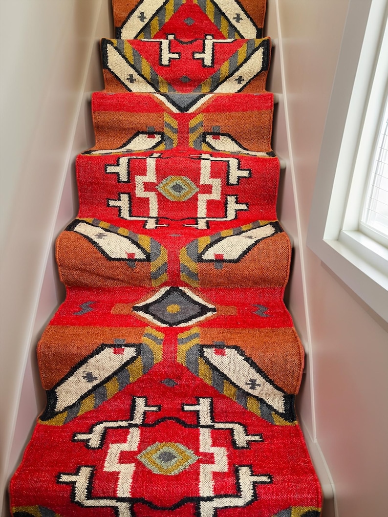 Multicolor kilim runner, stair decor runner, staircase runner rug, turkish kilim runner, turkish runner rug, runner rug, stair rug, stair runner rug, turkish kilim rugs, turkish stair runner, vintage turkish runner, runner rug