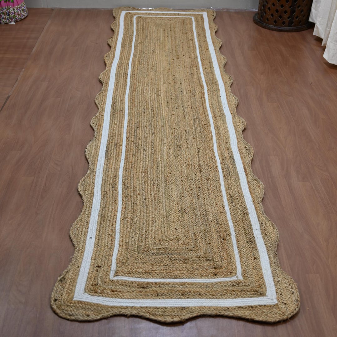Jute Stair Runner - Natural Jute Runner Rug, Indian Handwoven Jute Rug ...