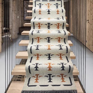 Stair Runner - Handmade Kilim Runner, Jute Hallway & Kitchen Decor, Custom Size 2x30 Feet, Washable Kilim for Outdoor Indoor Stairs Jute