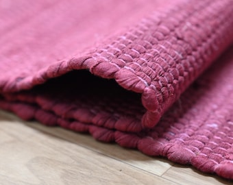 Boho area rug, Chindi Rug, Area Rug, Home Indian Carpet, Floor Decor Rag, Pink Rug, Living Room Rug, Bathroom Rug, Handloom rug