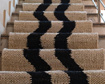 Handgefertigter Läufer aus Hanf Jute, Handgewebter Juteteppich, Flur Vintage Haus Wohnzimmer Außendekor