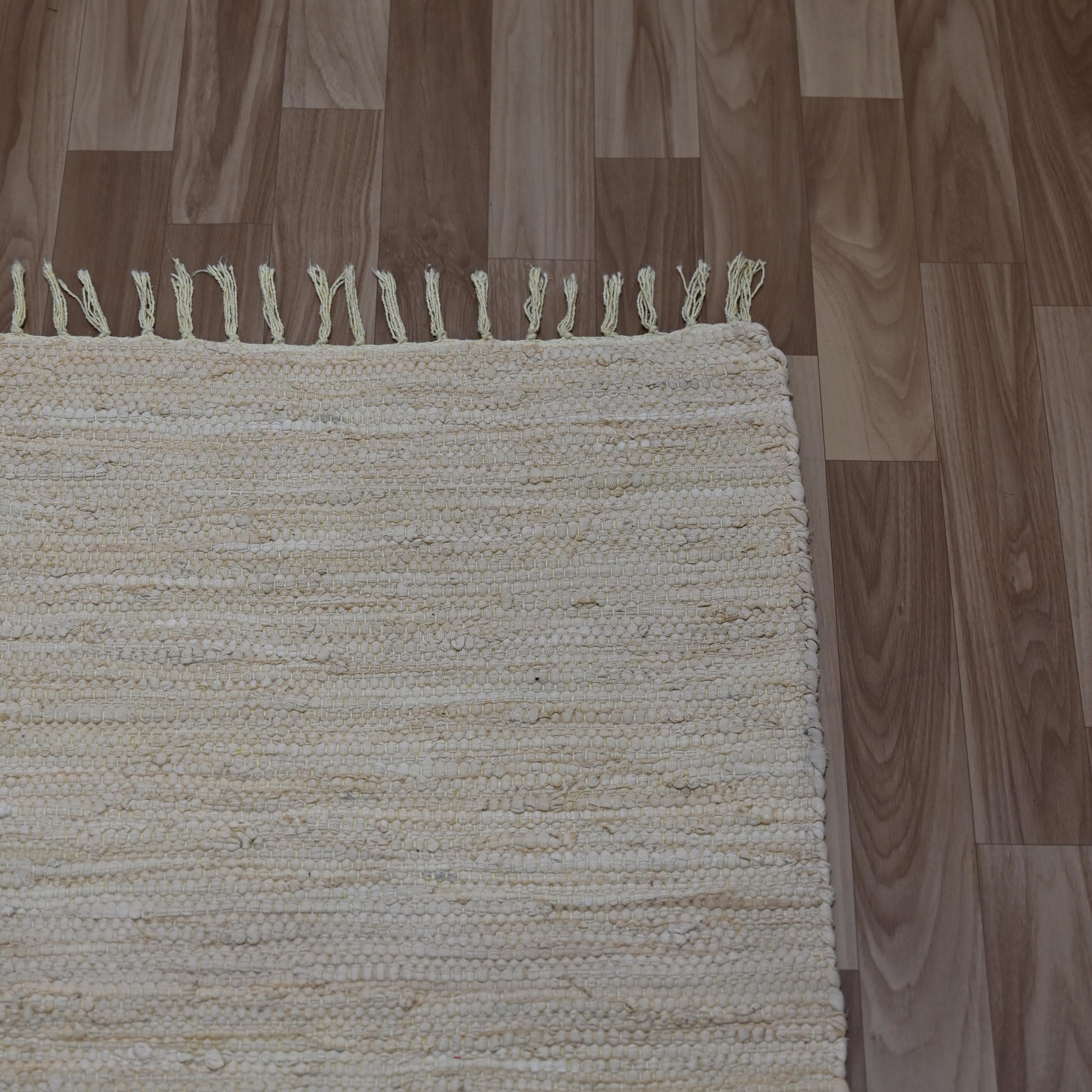 Cotton Stair Runner - Flatweave Rug Machine Washable - Small Rug - Bath ...