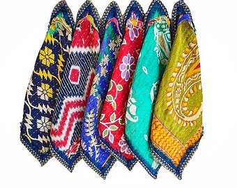 Mixed Assorted Set Of 5 Pcs Vintage Kantha hanging loop towel,Handmade Colorful towel,Tea towel,Kitchen towel, Soft towel, Cotton towel,