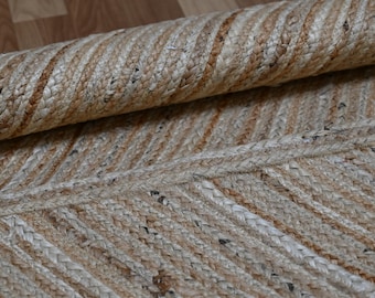 Handmade Jute Rug, Jute Braided Rug, Natural Rug, Bohemian Rug, Jute Area Rug, Jute Woven Rug, Large Area Rug, Eco-Friendly Rug