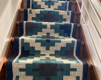 Kilim Runner Rug - Vintage Stair Runner Rug Handmade Jute Runner Wool Stair Runner Hallway Entryway Runner Handwoven Outdoor Runner