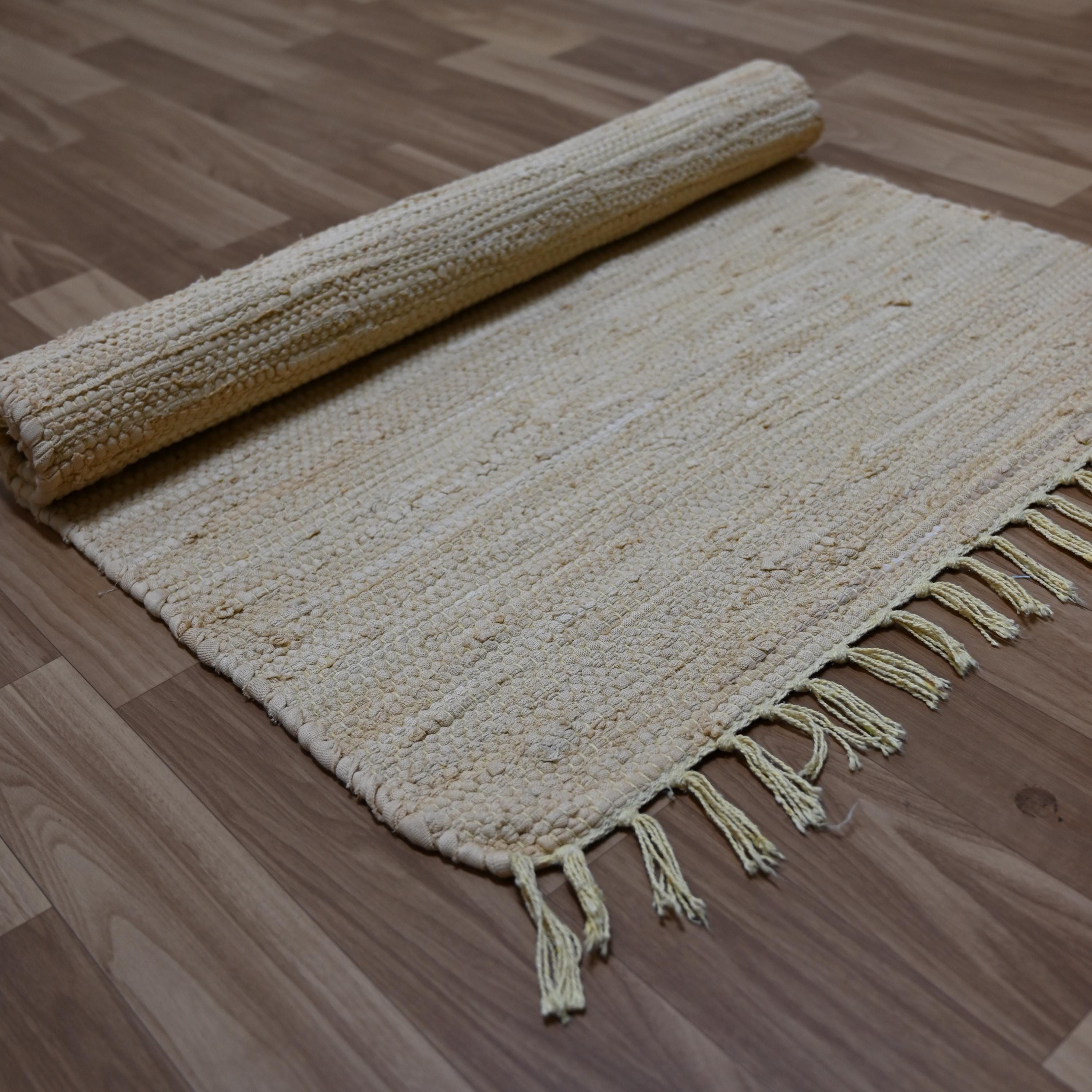 Cotton Stair Runner - Flatweave Rug Machine Washable - Small Rug - Bath ...