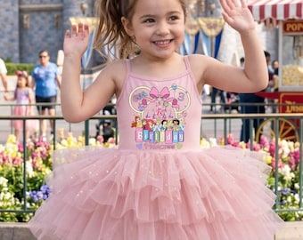 Personlig födelsedagsprinsess-tutu, prinsessklänning, Askungens slottsklänning, tutu, Disney prinsess-tutu, disney-tutu, personlig