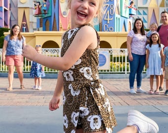 Animal Kingdom Micky Leopard Outfit, Disney Tenniskleid, Animal Kingdom Kleid