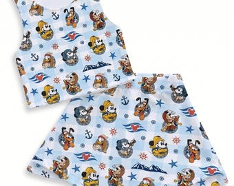 Disney Alaska Cruise 2026 Activewear-Set, Micky und Freunde Druck, Disney Wonder Matching Cruise