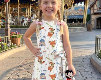 Vestido de tenis para niña y mamá de Judy Hopps de Zootopia, conjunto infantil de Officer Bunny Power, vestido a juego personalizado de Zootopia