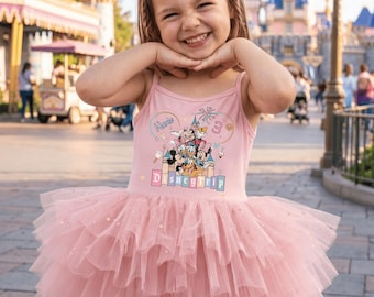 Anpassad Musse Mimmi-söt tutu, rosa tutu, trikå-tutu, tutuklänning, Disney prinsess-tutu, Disney-tutu
