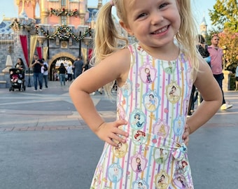 Magical Disney Princess Tennis Dress, Pastel Bow Skort Outfit, RunDisney Princess Marathon Mothers Day Birthday Gear Gift