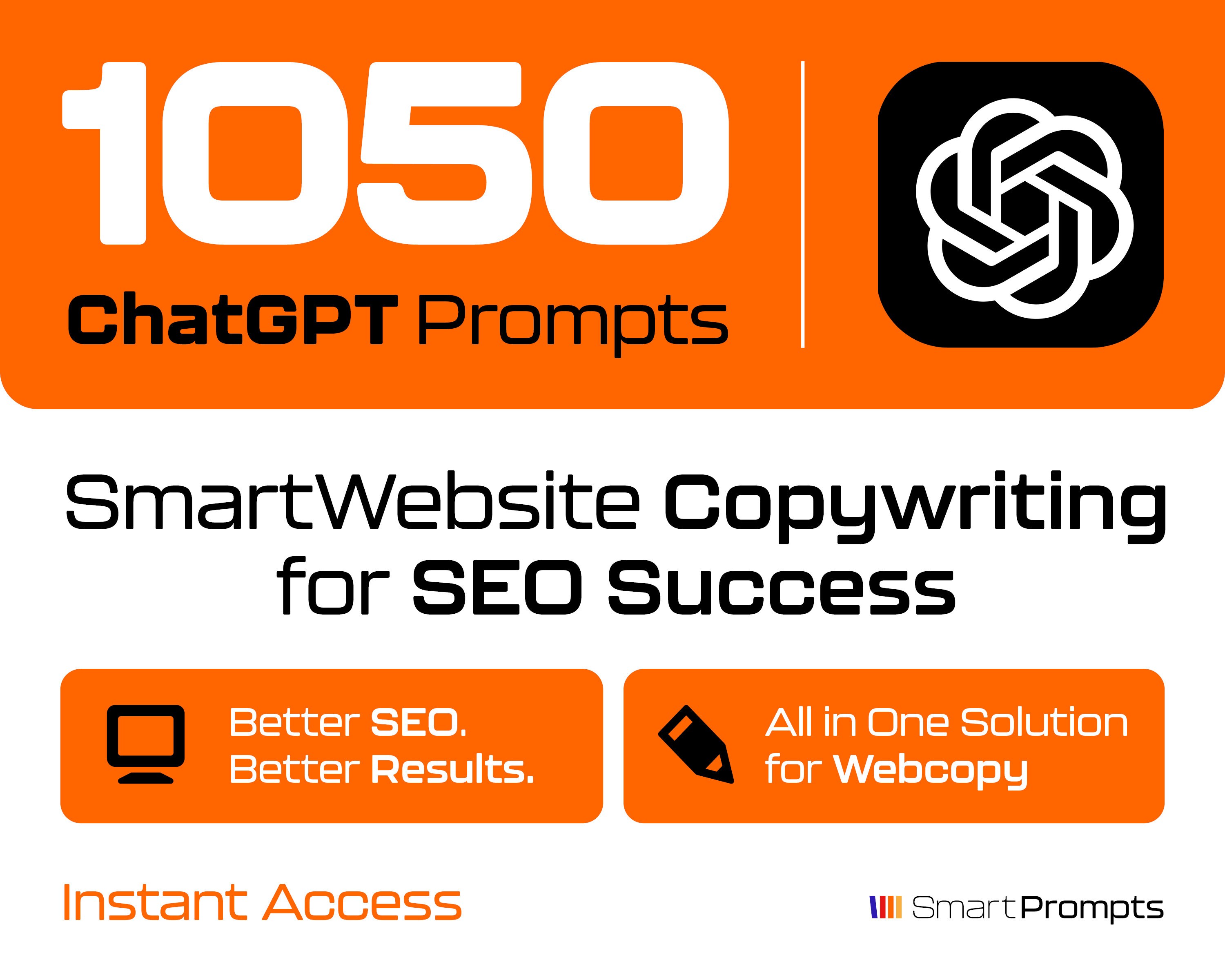 1050 Chatgpt Prompts for Smart Copywriting for SEO Success, Best SEO