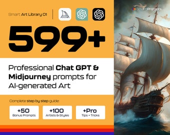 Midjourney AI & Chat GPT Professional Prompts Step-by-Step Guide, Best Midjourney Ai Art Prompts, Generate Digital Art Print, Instant Access