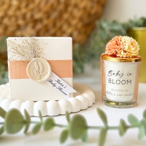 Custom Baby Shower Thank you Candle Favors, Personalized Mini Candle Favors, Baby Shower Guests Favors, Baby Shower Party Candle Favors