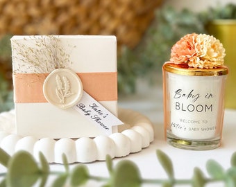 Custom Baby Shower Thank you Candle Favors, Personalized Mini Candle Favors, Baby Shower Guests Favors, Baby Shower Party Candle Favors